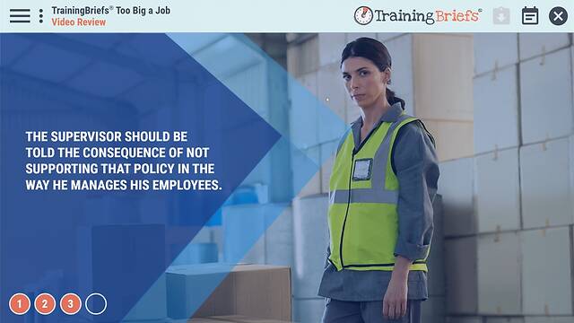 TrainingBriefs® Too Big a Job