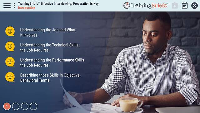 TrainingBriefs® Effective Interviewing: Preparation is Key