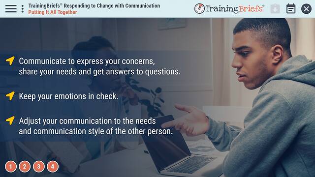 TrainingBriefs® Responding to Change with Communication