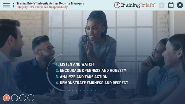 TrainingBriefs® Integrity Action Steps for Managers