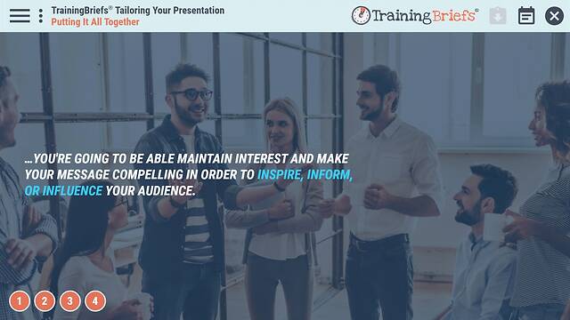 TrainingBriefs® Tailoring Your Presentation