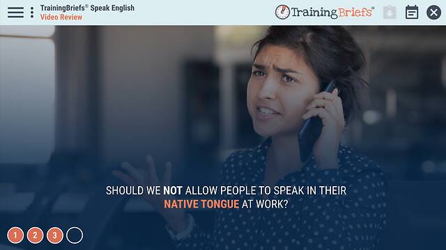 TrainingBriefs® Speak English!