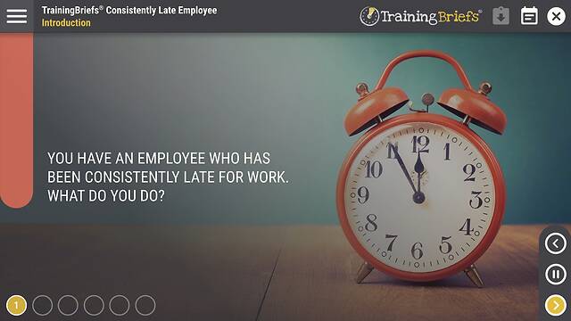 TrainingBriefs® Consistently Late Employee