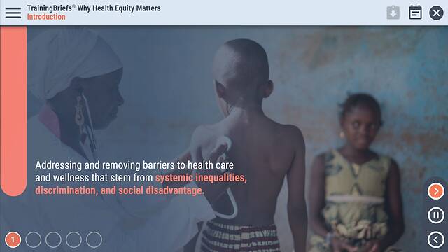 TrainingBriefs® Why Health Equity Matters