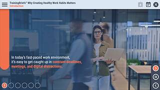 TrainingBriefs® Why Creating Healthy Work Habits Matters