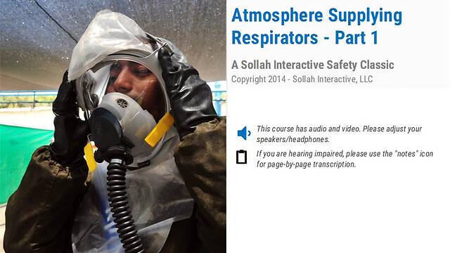 Atmosphere Supplying Respirators™ - Part 1