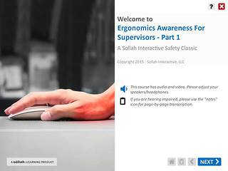 Ergonomics Awareness For Supervisors™ - Part 1