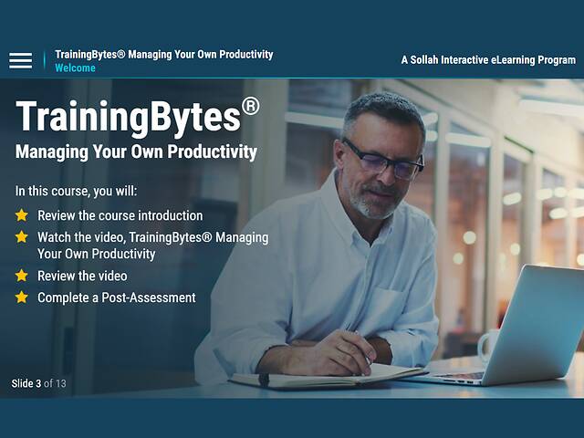 TrainingBytes® Managing Your Own Productivity