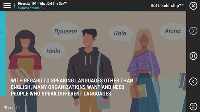 LearningBytes® Diversity 101 - What Did She Say?™