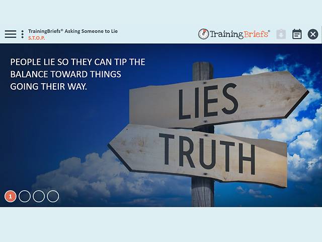 TrainingBriefs® Asking Someone to Lie