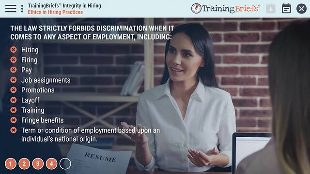 TrainingBriefs® Integrity in Hiring
