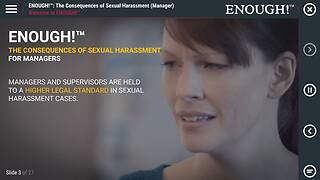 ENOUGH!™ The Consequences of <mark>Sexual Harassment</mark> (for Managers)