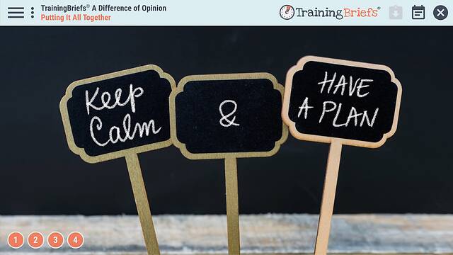TrainingBriefs® A Difference of Opinion