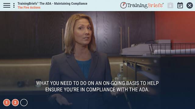 TrainingBriefs® The ADA - Maintaining Compliance